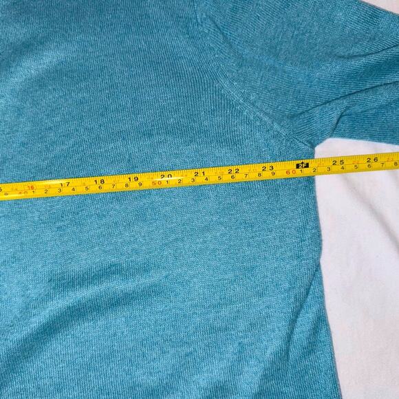 Lou & Grey Long, Soft, Open Cardigan Sweater, in a Blu/Green Sz Medium EUC - Picture 6 of 10